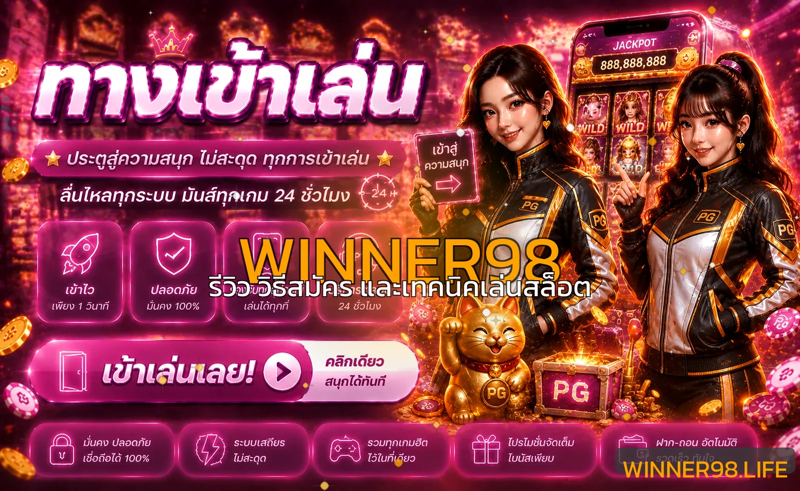 รีวิว WINNER98 ทางเข้า สมัคร ฝากถอน เทคนิคเล่นสล็อต